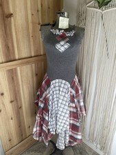Upcycled Dress Tattered  Repurposed Boho Patchwork Recycled Boho Dress Women S picture