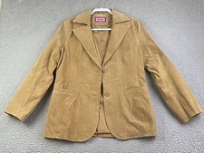 Excelled Collection Women Size LT Large/Tall Jacket Coat Suede Leather Brown EXC picture