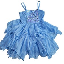 Justice Girls Light Blue Sleeveless Dress Sequins Size 20 picture