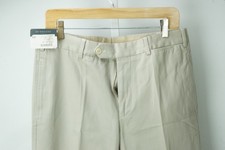 Burberry London Khaki Beige 100% Cotton Chino Pant 48 EU BRAND NEW picture