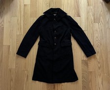 Comme des Garçons Long Button Pointed Collar Black Single Breasted Coat S picture
