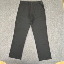 O.S.C.  Pants Mens Size 32 (Fits 31x30) Flat Front Chino Black picture