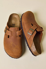 Birkenstock Women's Boston Oiled Leather Clogs Comfort Sandals- Freeshipping US picture