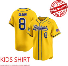 Hot New Savannah Bananas Olson Baseball XS-XL Jersey Kid Youth Jersey TD1686 picture