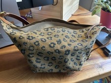 NWT Madewell Canvas Sling Bag in leopard - Brown Leather Trim - orig $68 picture
