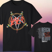 Slayer Reign In Blood Tour 1986 Vintage Thrash Metal Concert Comfort Colors picture
