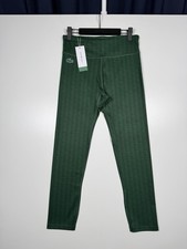 NWT $135 Lacoste Sport High-Waist Monogram Leggings Green Women’s - M - XF3424 picture
