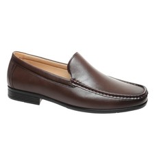 Marco Ferrara Mens Tripp-1 PU Leather Slip On Moccasin Casual Dress Shoes- Brown picture