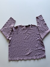 Vintage Y2K Sage Gray Waffle Knit Thermal Floral Long Sleeve Top Womens L picture