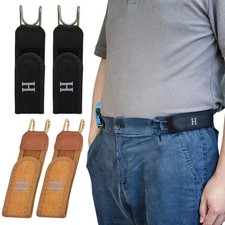 1/2PCS Tactical Metal Hook Elastic Belt Buckle-Less Invisible Waist Belt Closure picture