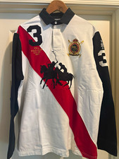 Polo Ralph Lauren Polo Team Men’s L Long Sleeve Colorblock Cotton Polo picture