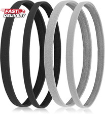 Sibba 4 Pieces Athletic Sports Headband Elastic Thin Hair Bands Non Slip Silicon picture