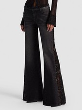 Alice Olivia SIRENA EMBELLISHED CUTOUT JEAN $ 595 Size 24 picture