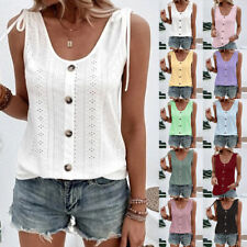 BIG SALE ⭐ Womens Sleeveless Tank Vest Tops Ladies Holiday Beach Casual T-Shirt picture