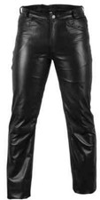 Motorcycle Pants Men Biker Dual Sport Motorbike Genuine Leather Pants Riding picture