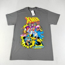 Marvel X-Men Shirt Mens Medium Dark Gray 97 Animated Series Superhero Tee New picture