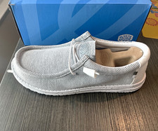 1 Left shoe Hey Dude Men’s Size 13 Gray/White Mesh Lace-Up Slip-On Loafer Toe picture