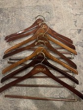 Macy’s & Lord Taylor Wooden Hangers Lot 7 - Beautiful Mahogany picture