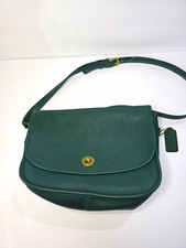 Rare Vintage Coach Bottle Green Leather City Bag 9790 picture