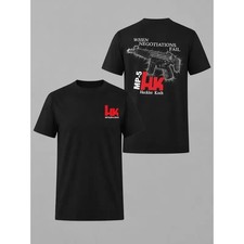 When Negotiations Fail Printed Men's Tactical T-Shirt Military Graphic Tee picture
