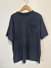 Vintage 90s Sun Faded Black Pocket T-Shirt Size Men’s XL Grunge USA Made picture