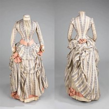 1880s Victorian Vintage Historical Bustle Dresses Classical Costume Ball Gowns picture
