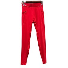 AYBL Leggings Red Compression Athletic Yoga Training Pockets Women’s Size Small picture