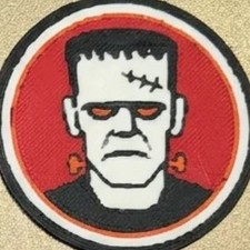 Frankenstein Monster Badge Reel, Horror ID Badge Holder, Retractable Clip picture