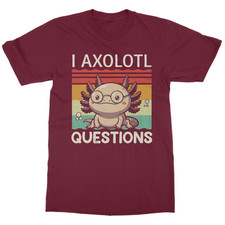 I Axolotl Questions Funny Retro Graphic Unisex T-Shirt picture