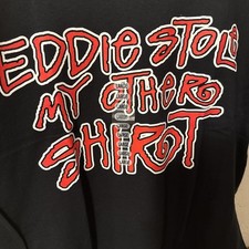 WWE Mens T-Shirt Large Black Eddie Guerrero Stole My Other Shirt License Steal picture