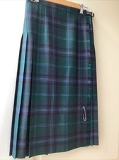O’NEIL of DUBLIN Blue Plaid Wool Skirt 28” Waist NWOT Orig. $249 picture