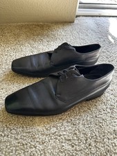 Vintage Dior Homme Hedi Slimane Leather Derby Shoes Black 7H BM EU 41.4 US 8.5 picture