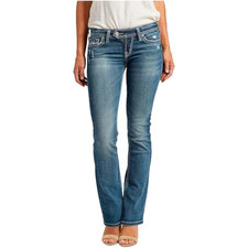 Silver Jeans Co. Women's Tuesday Jeans, Medium Wash, US 28W x 31L picture