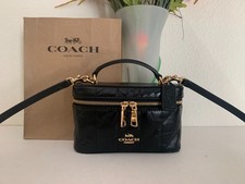 NWT Coach CEO22 Rainer Crossbody Bag 18 With Quilting Soft Crinkle Leather Black picture