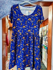 Disney Tigger Skater Dress NWT Large Blue Orange Fit Flare Winnie The Pooh picture
