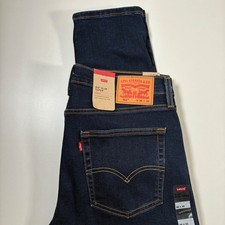 NEW Levi's 512 Slim Taper Jeans 36x32 Dark Indigo Blue Stretch Denim picture