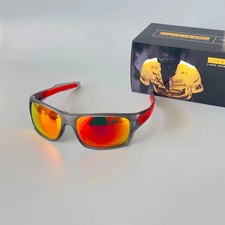 Oakley Turbine OO9263 Grey Smoke Frame Prizm Ruby Polarized Red Legs Sunglasses picture