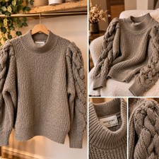 INDUSTRY Women's Large Puff Sleeve Mock Neck Sweater – NWOT** picture