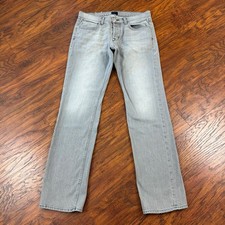 Hudson Jeans Mens 33 Gray Straight Light Wah Stretch Denim Byron Five Pocket picture