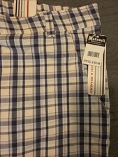 NWT Vintage Y2K Makaveli Branded Plaid Shorts Size 54 Official Tupac 100% Cotton picture
