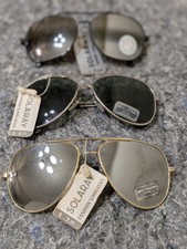 NWT Vintage Lot of 3 Solaray Aviator Sunglasses NOS NEW 80s picture