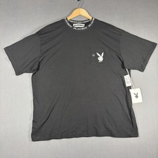 Playboy by PacSun Men's XL T-shirt Black Branded Bunny T-shirt Y2K Vintage 90s picture