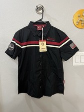 New -  Indian Motorcycle Short Sleeve Embroidered Shop Shirt - Size - Small picture
