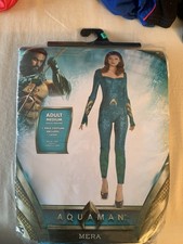Rubie's DC Aquaman Mera Women's Halloween Costume Blue Jumpsuit  M 1526  picture