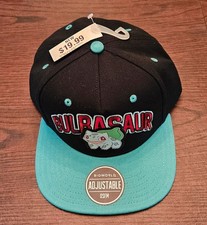 Pokemon Bulbasaur Baseball Cap / Hat - Black and Teal picture