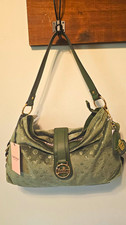 Juicy Couture First Class Hobo Shoulder Bag Olive Green Velour NWT picture
