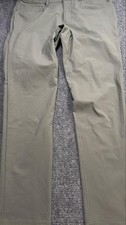 Lululemon Pants Mens 34x32 Green Stretch Microfiber Chino Casual Travel Wear picture