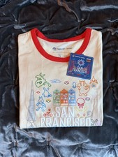 2026 Pokémon XP World San Francisco Exclusive Ringer White Cream Shirt picture