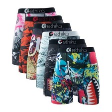 ETHIKA 6Pcs Men Underwear Boxers Breathable Man Swimming Underpants Plus Size picture