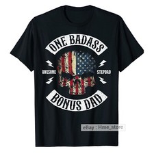 Badass Bonus Dad Stepdad T-Shirt for Proud Step Dad Father's day Tee Gift Men picture